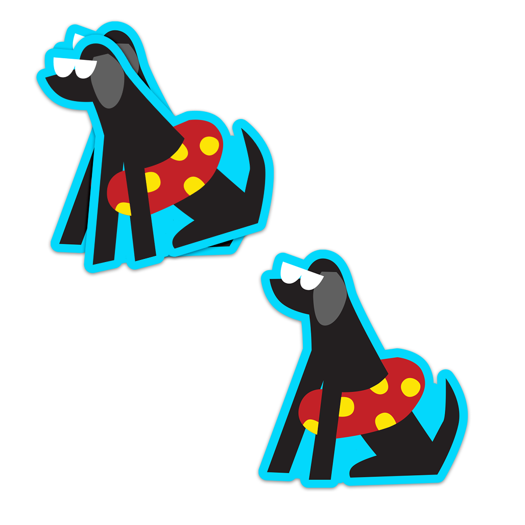 Swim Dog Sticker