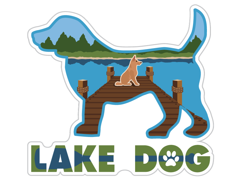 3" Sticker - Lake Dog