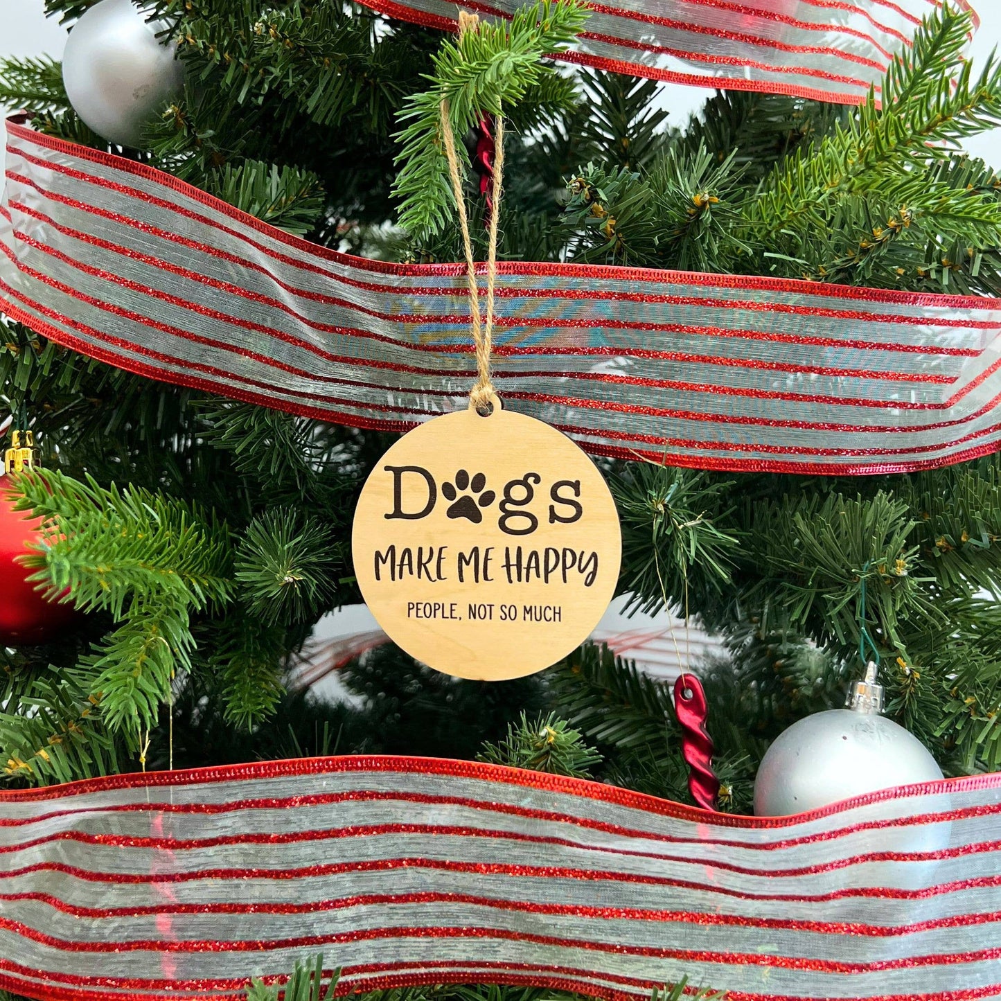Dogs Make Me Christmas Ornaments - Christmas Décor