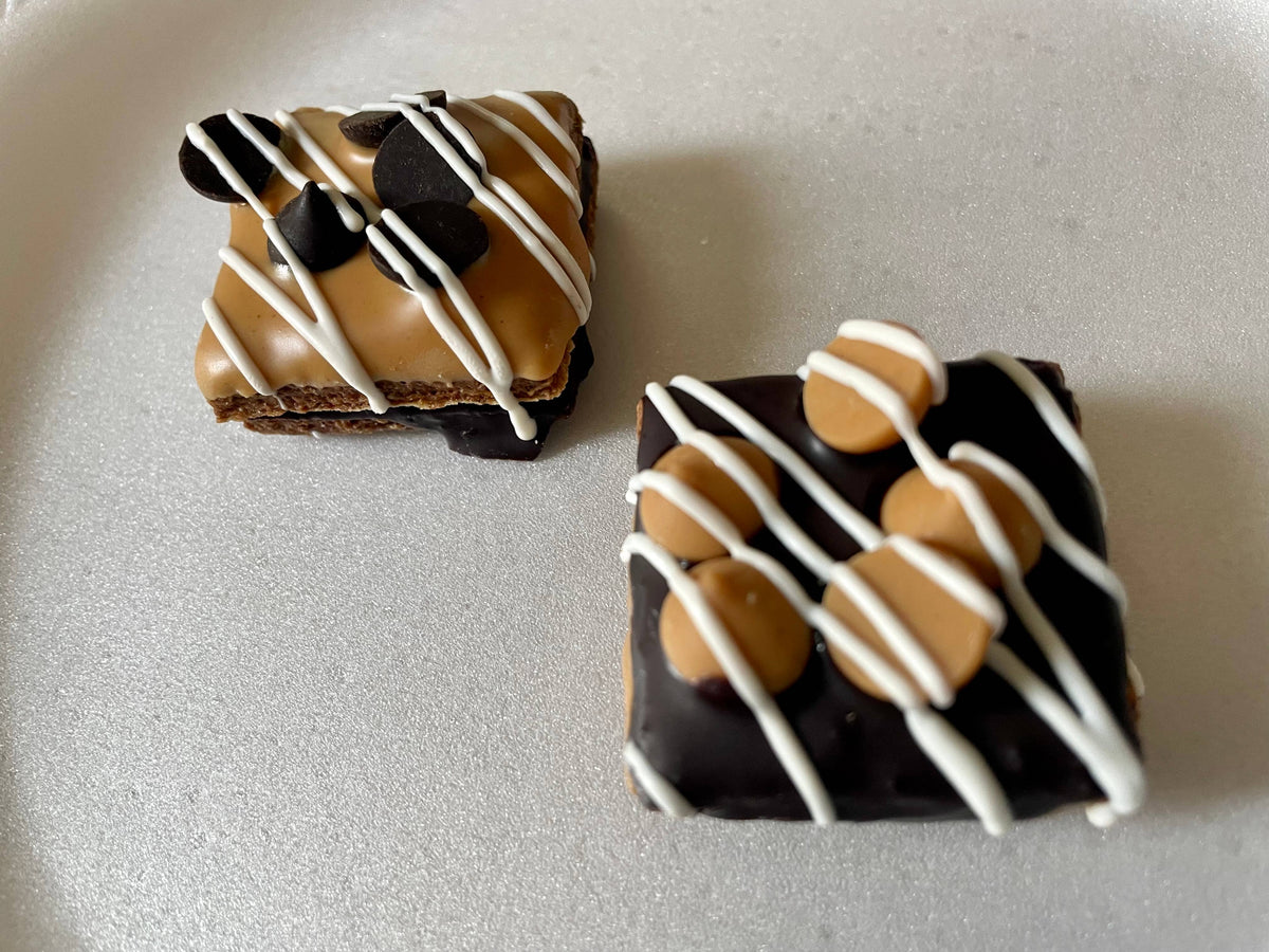 Peanut butter & Carob chip dog treat truffles