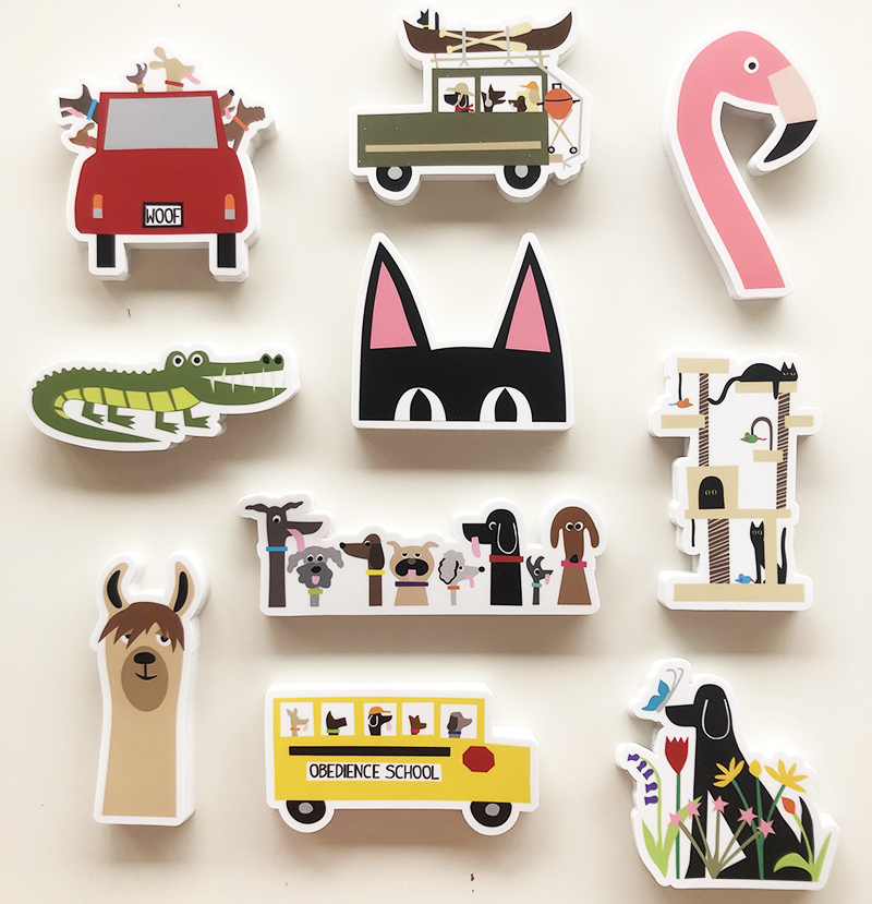 Dog in Garden Sticker