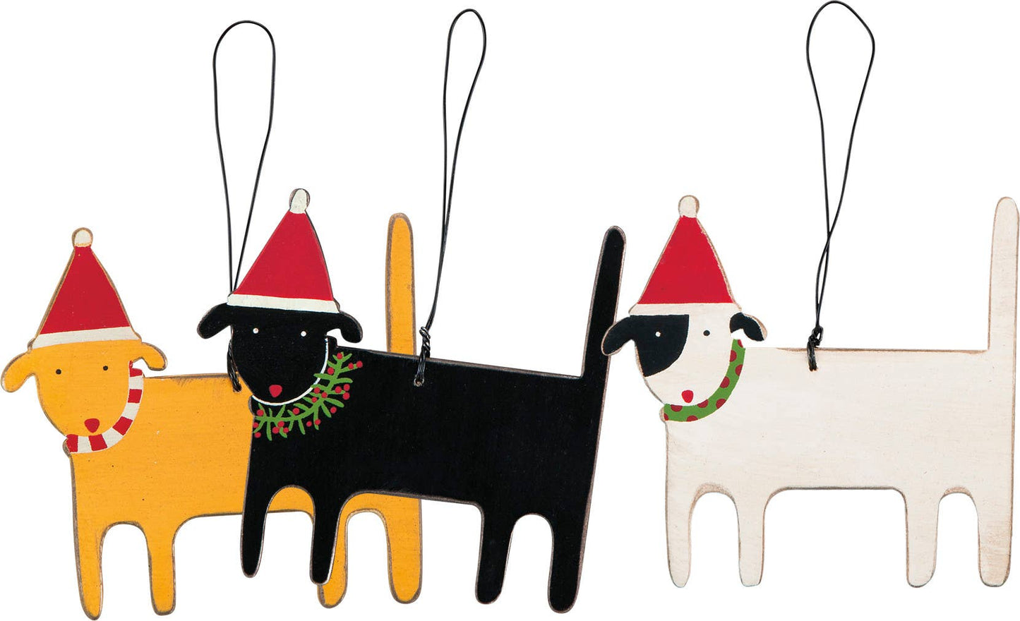 Christmas Dogs Ornament Set