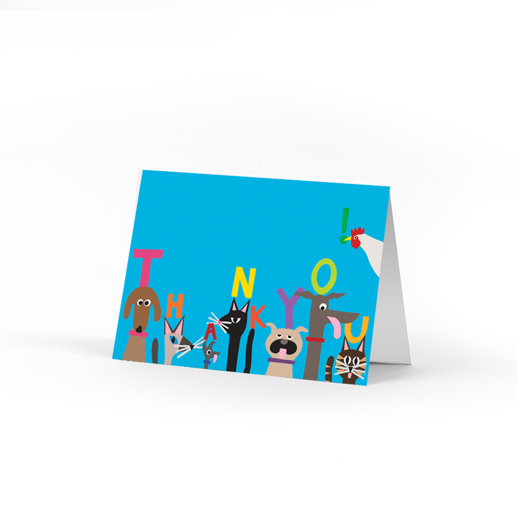 Pet Pack Thank You, Single Note Card