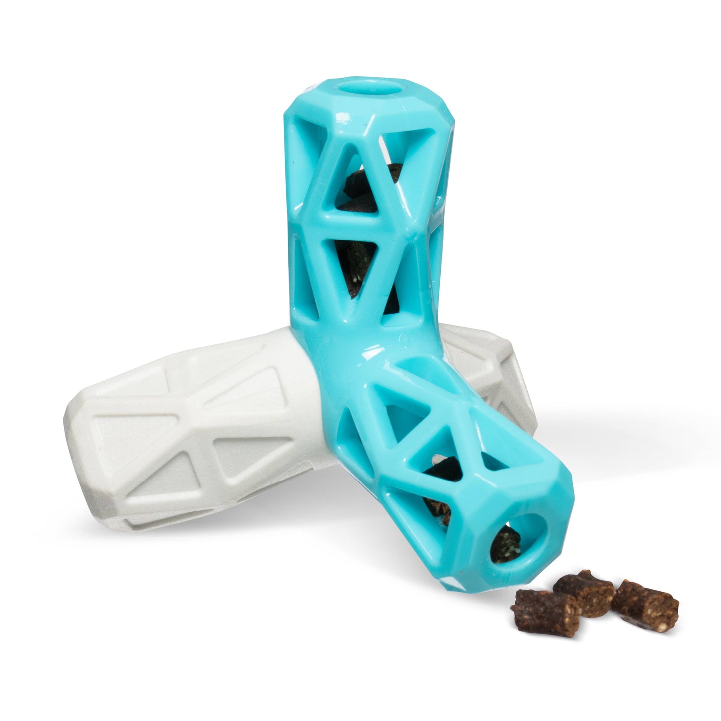 Totally Pooched Squeak n' Stuff Foam Rubber 5" Grey / Teal