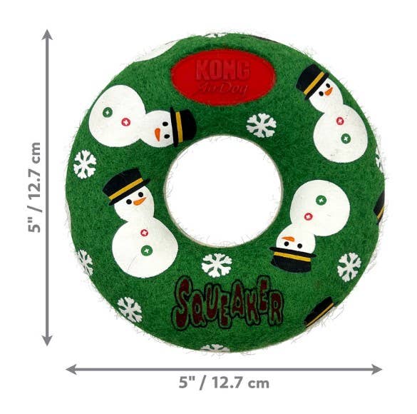KONG Holiday AirDog® Squeaker Donut Md