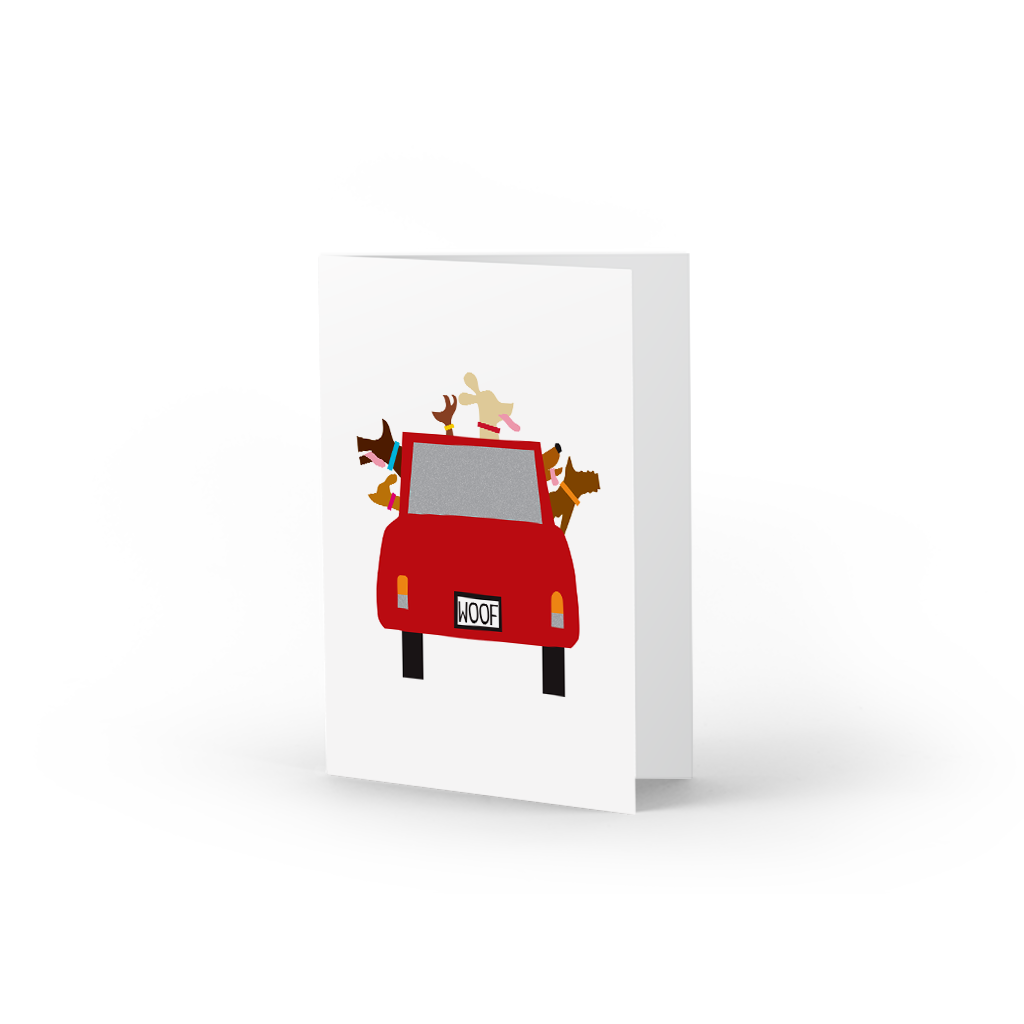 Woofmobile Single Note Card