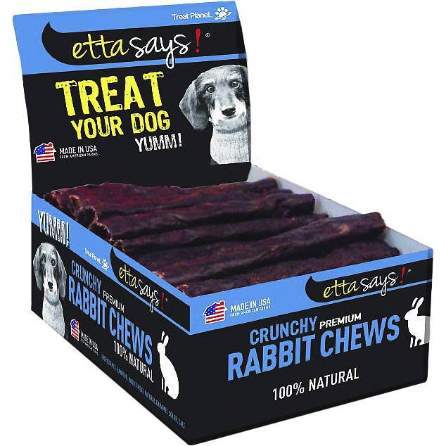 Etta Says! Crunchy Rabbit Dog Chews 4in