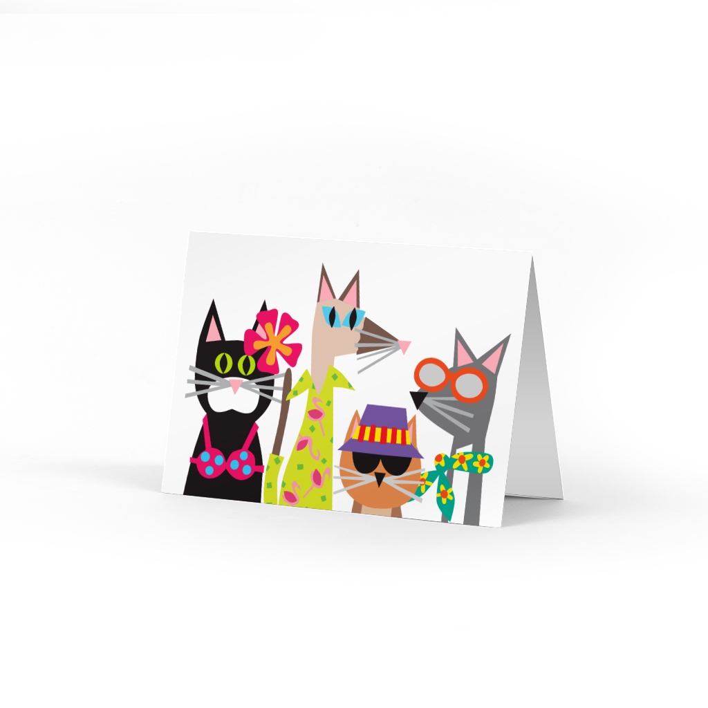 Summer Kitties Single Card