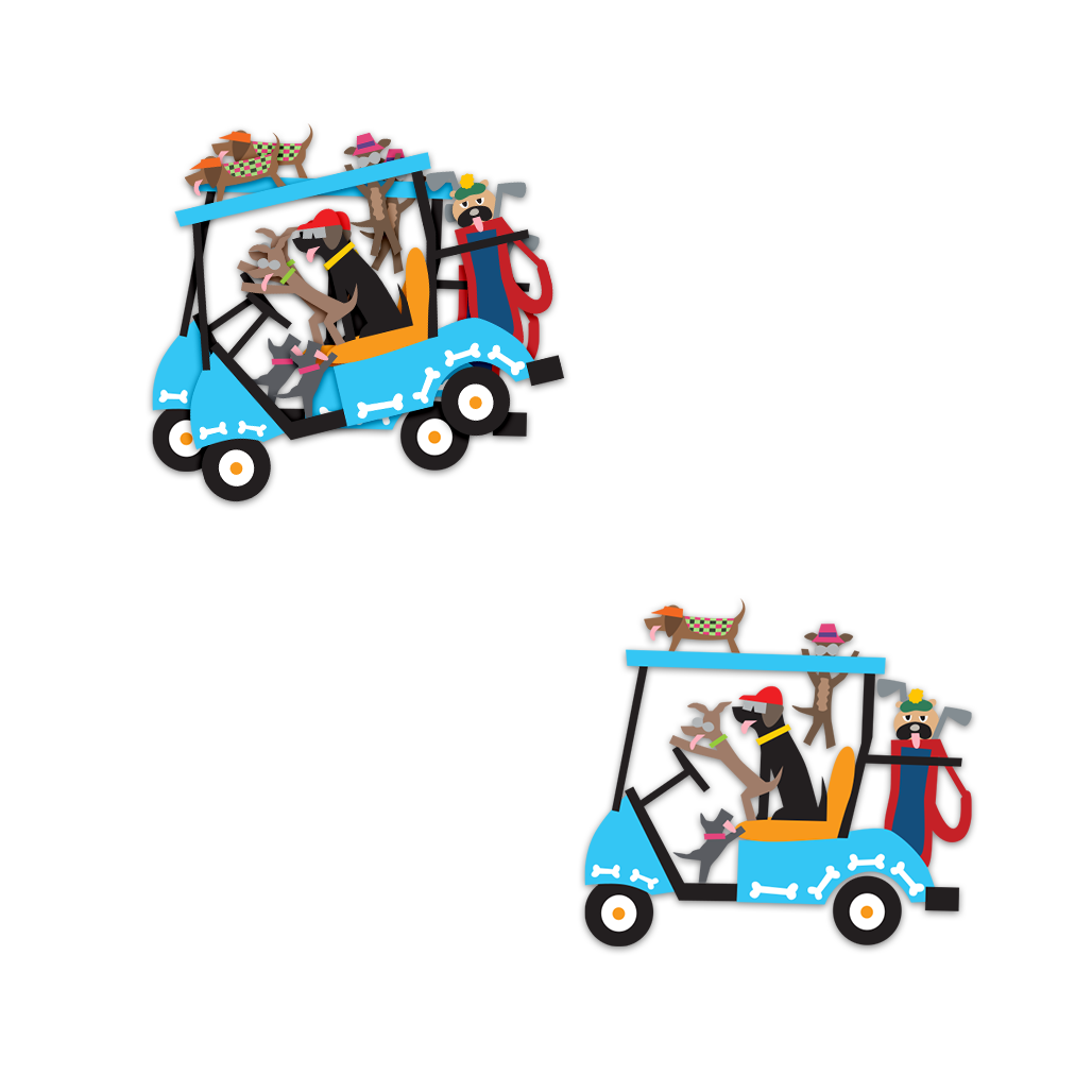 Doggie Golfers Sticker