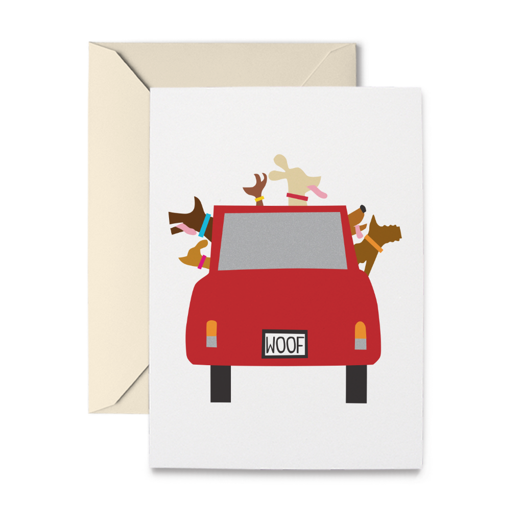 Woofmobile Single Note Card
