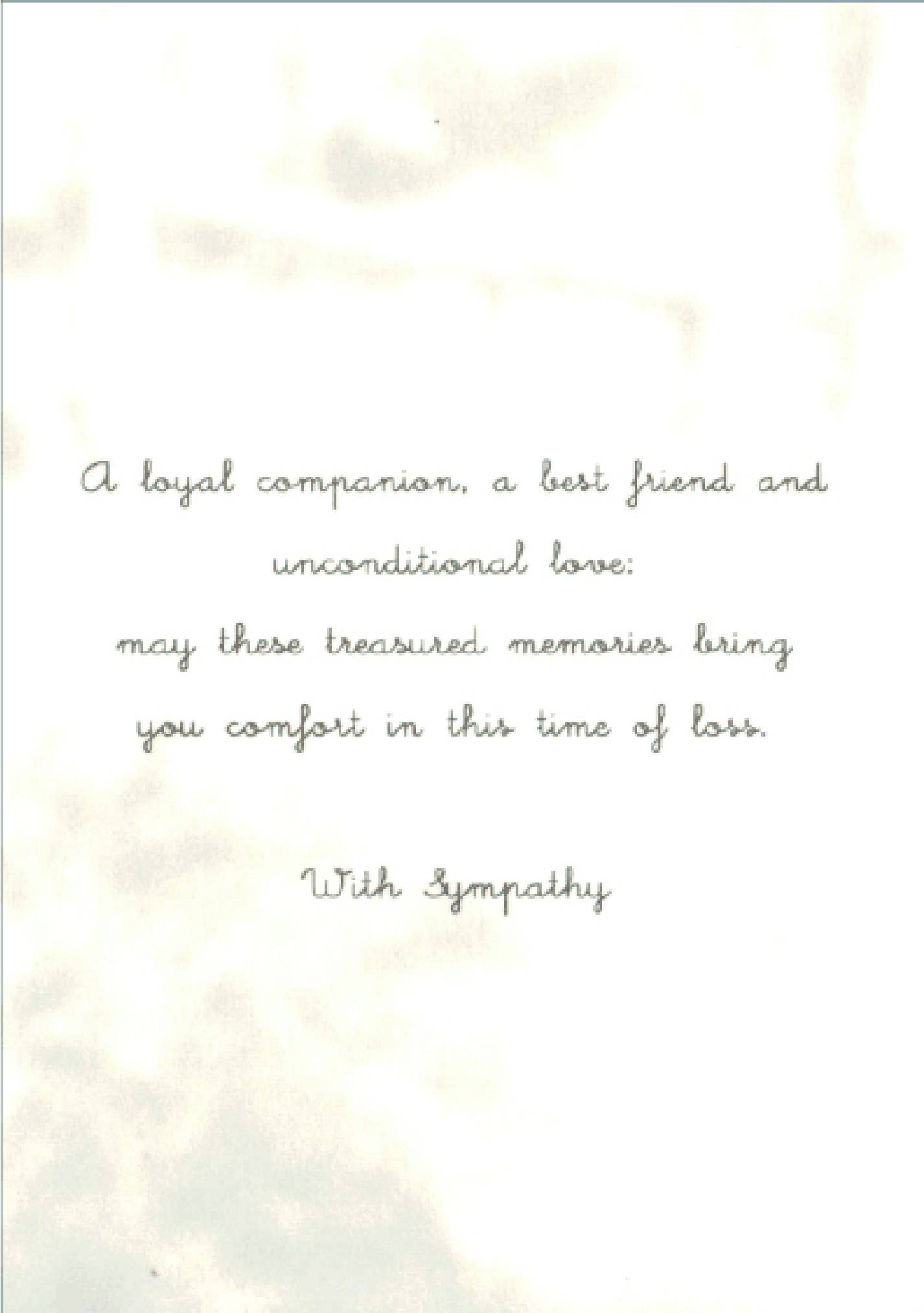 Sympathy - Treasured Memories