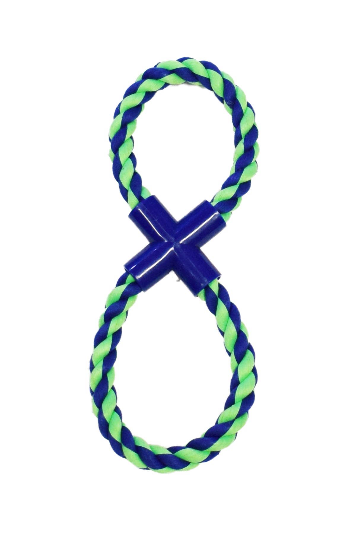 Amazing Pet Products Figure 8 Tug Blue / Green 10.5"