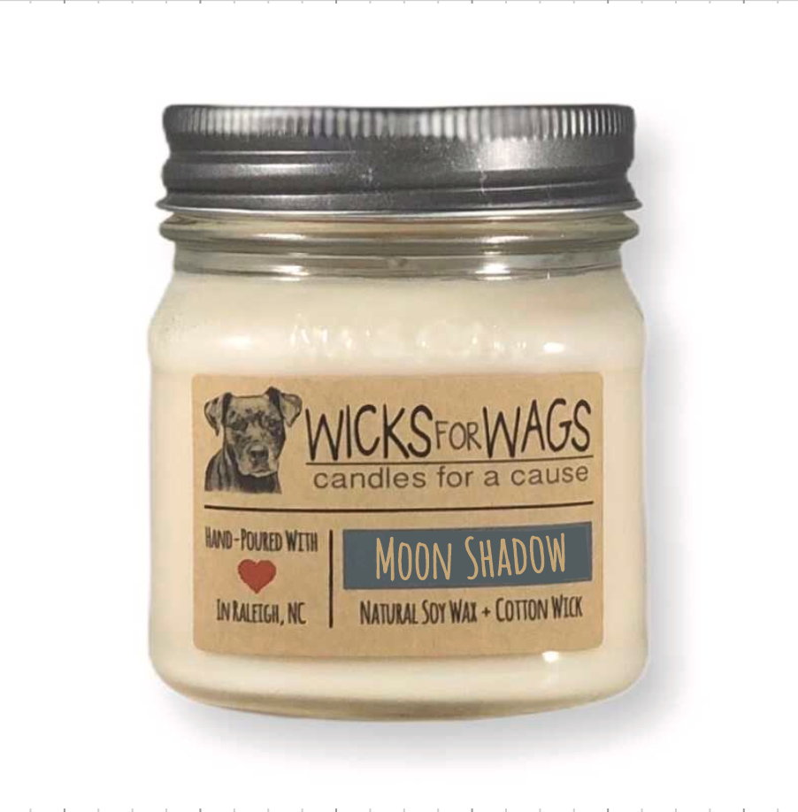 Moon Shadow | 8 oz Candle | Wicks for Wags Soy Candle
