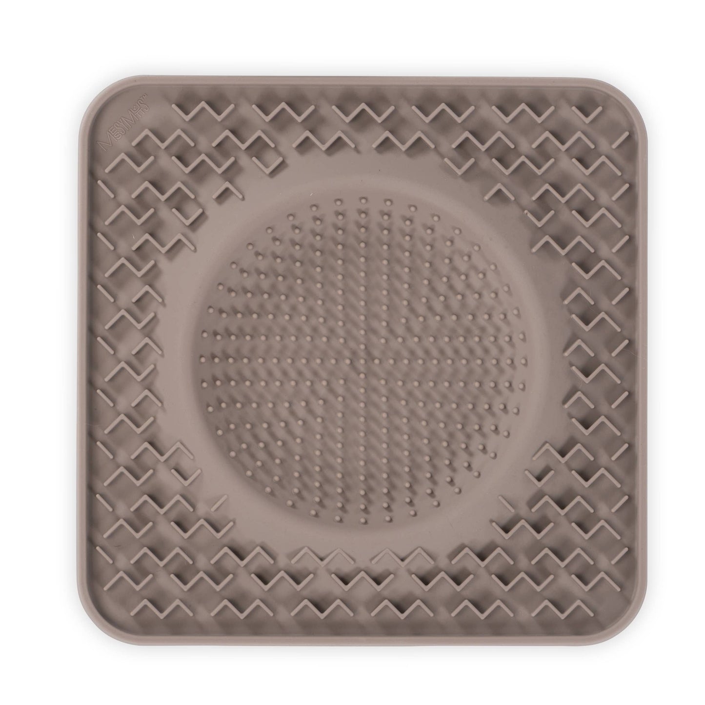 Messy Mutts Silicone Therapeutic Dog Lick Bowl Mat Grey