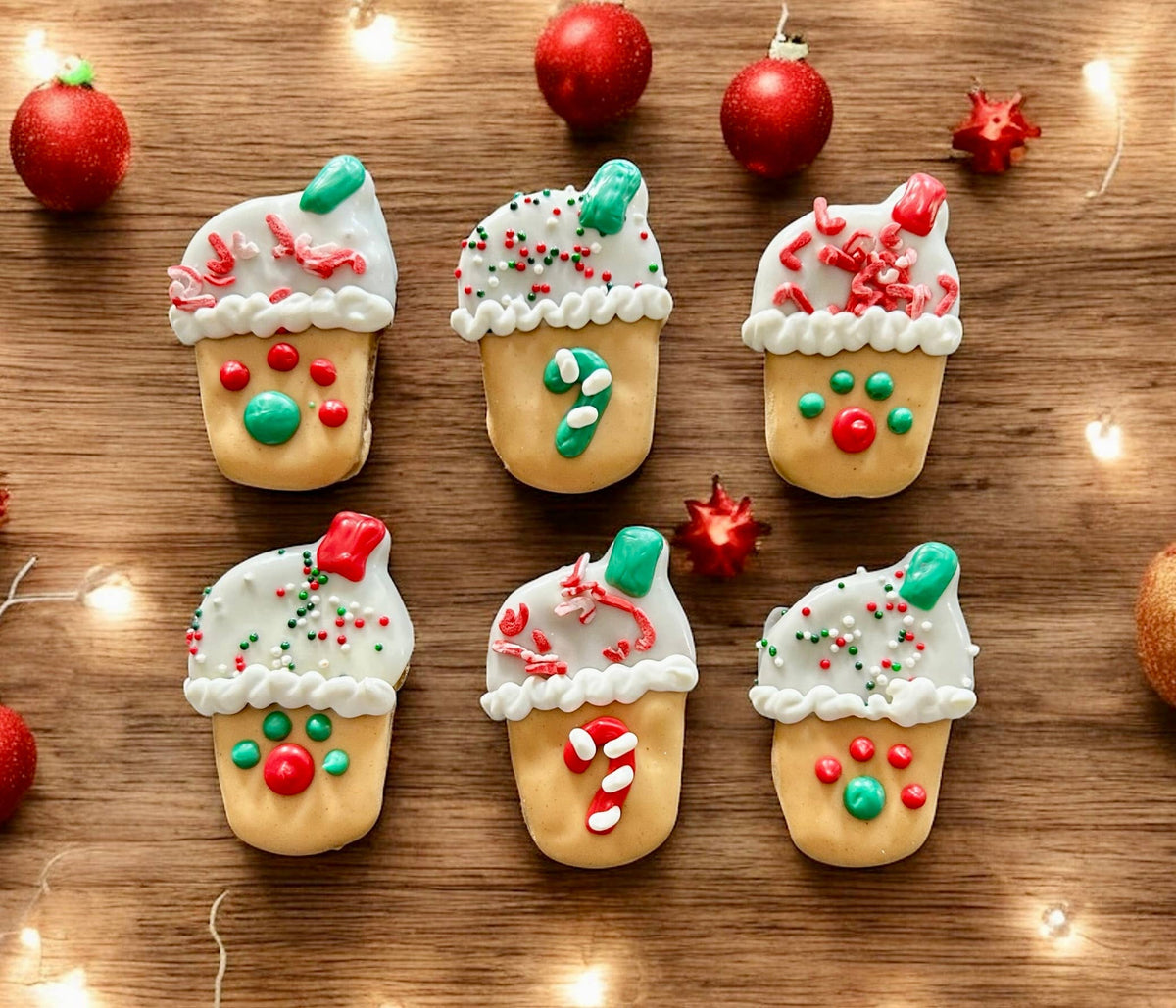 Mini Iced Merry Mint Mocha Latte dog treat