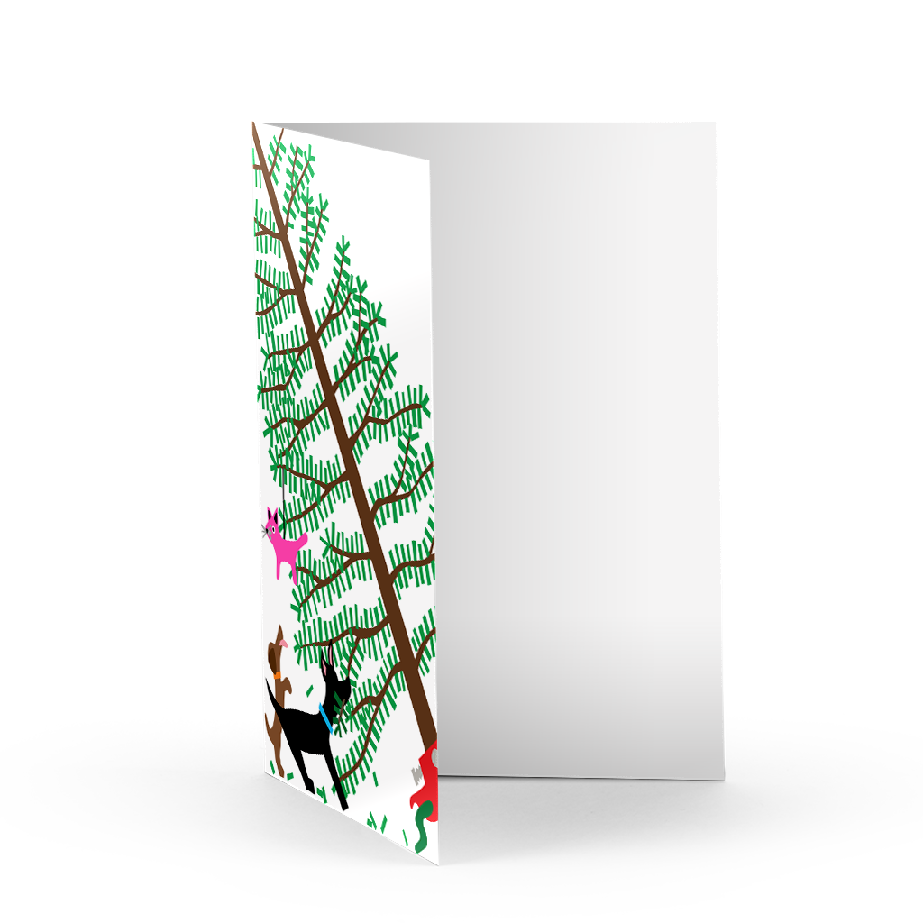 Naughty Dogs Single Holiday/Christmas Card