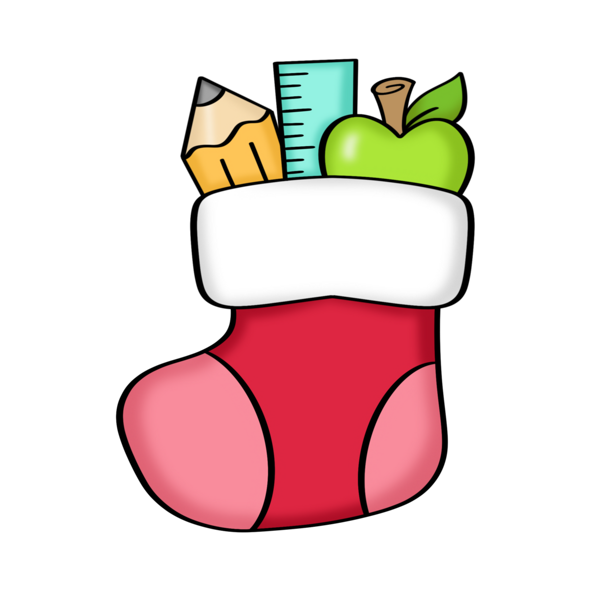 Teacher Stocking Sugar Cookie