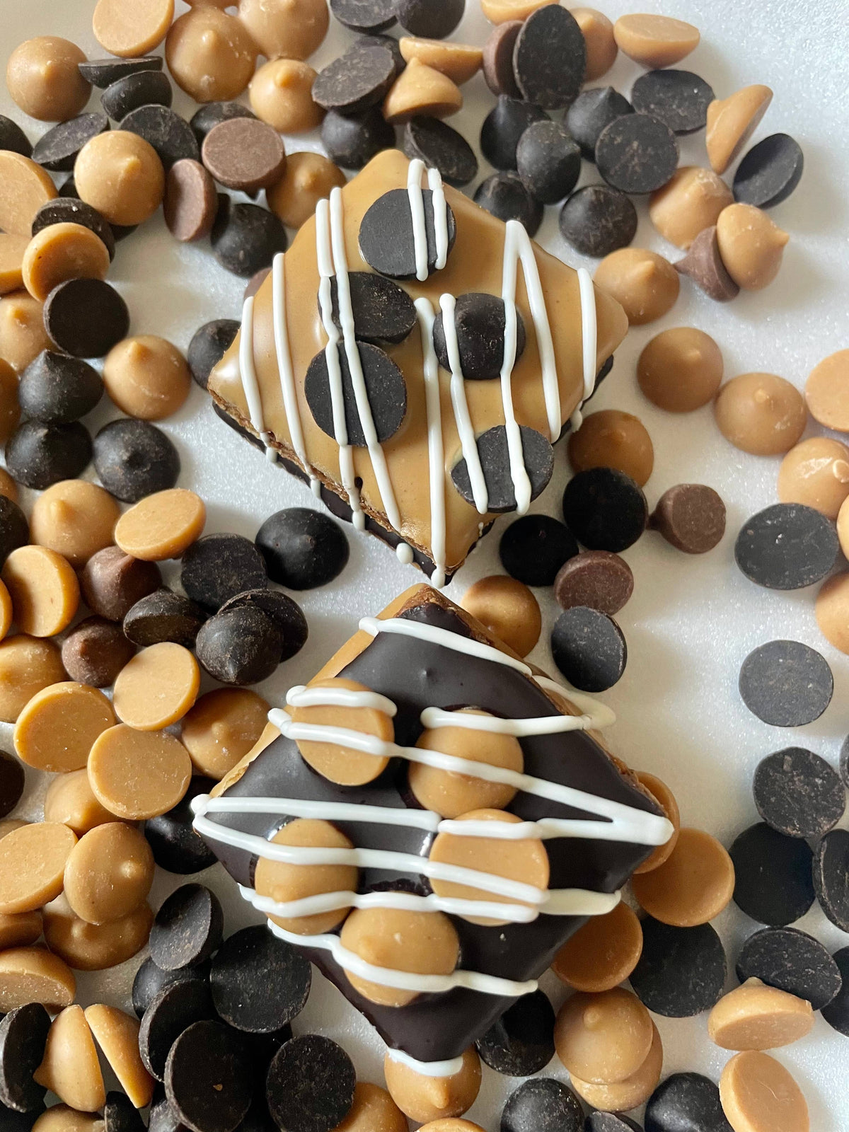 Peanut butter & Carob chip dog treat truffles