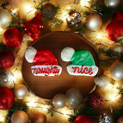 Naughty & Nice Santa Snowcap dog treats