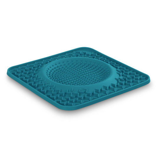 Messy Mutts Silicone Therapeutic Dog Lick Bowl Mat Blue