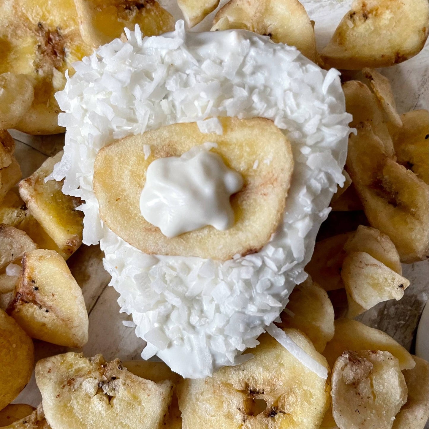 Banana cream pie dog treats