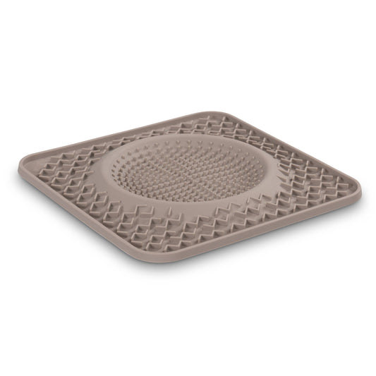 Messy Mutts Silicone Therapeutic Dog Lick Bowl Mat Grey