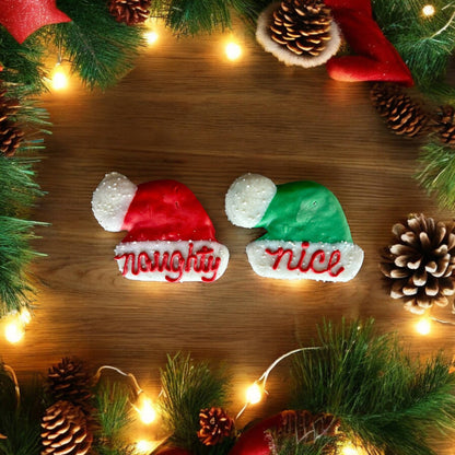 Naughty & Nice Santa Snowcap dog treats