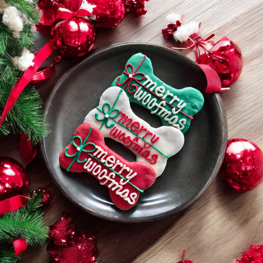 6 inch Merry Woofmas Bone dog treats