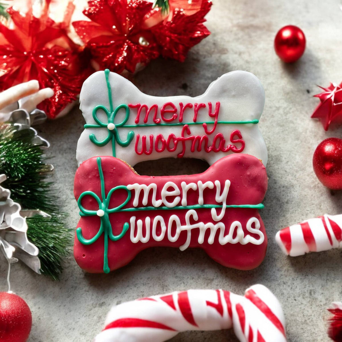 6 inch Merry Woofmas Bone dog treats
