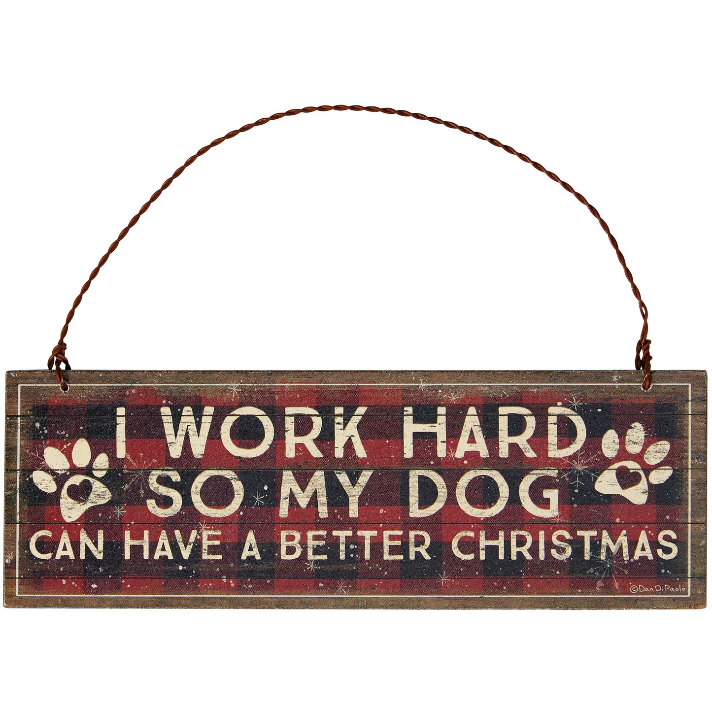 Work Hard Dog Ornament