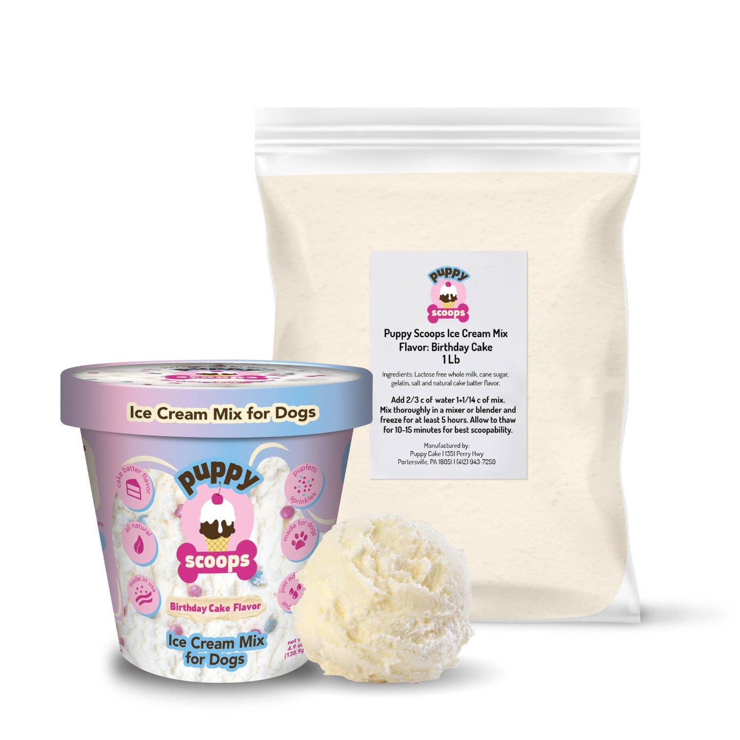 Bulk Puppy Scoops Ice Cream Mix - 1 lb. Bag