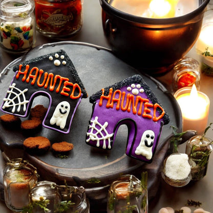 Haunted Halloween dog house treats