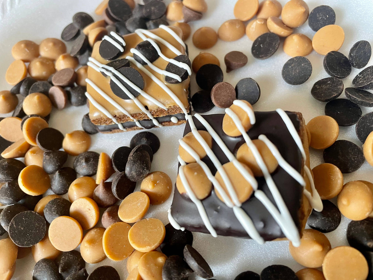 Peanut butter & Carob chip dog treat truffles