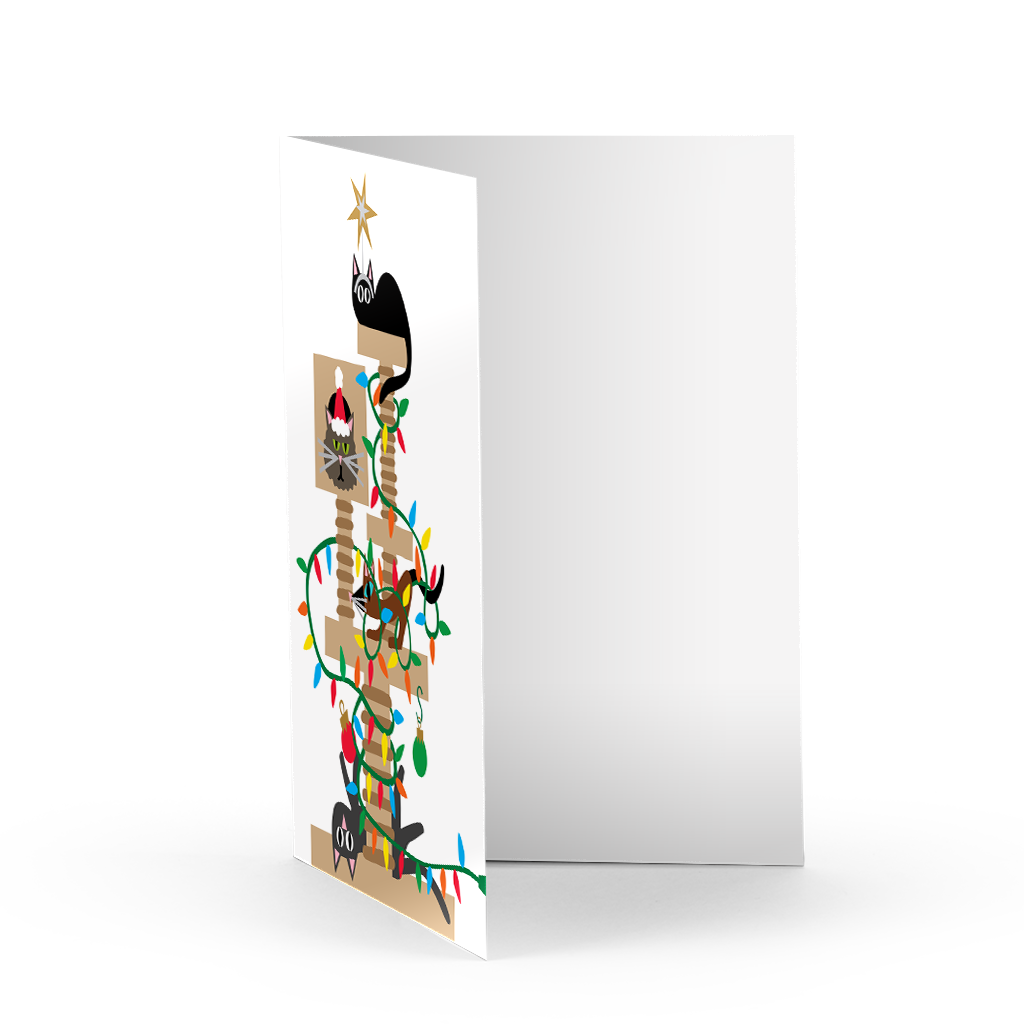 Christmas Cats Single Holiday Card