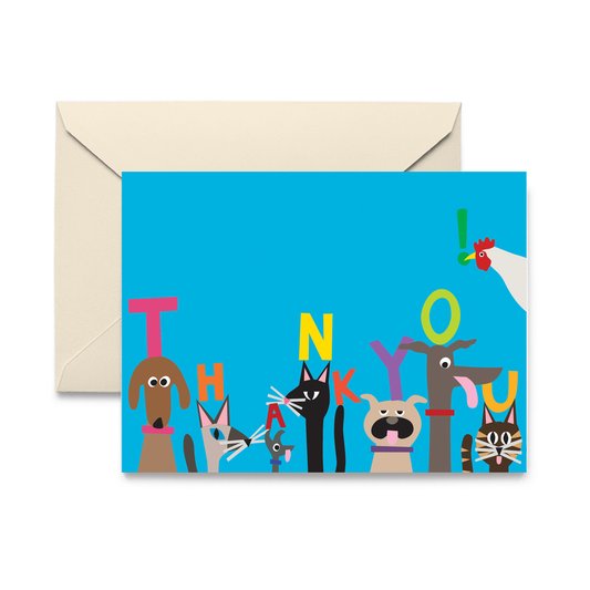 Pet Pack Thank You, Single Note Card