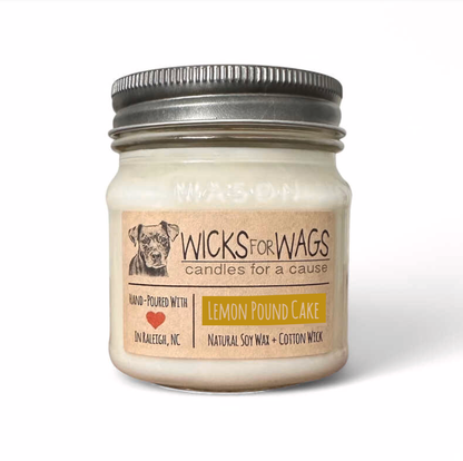 Lemon Pound Cake | 8oz Soy Candle | Mason Jar