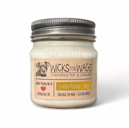 Lemon Pound Cake | 8oz Soy Candle | Mason Jar