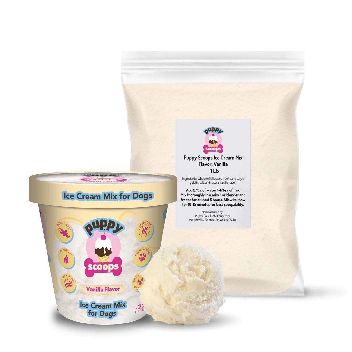 Bulk Puppy Scoops Ice Cream Mix - 1 lb. Bag