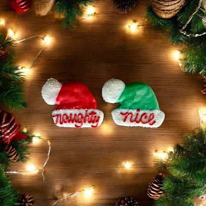 Naughty & Nice Santa Snowcap dog treats