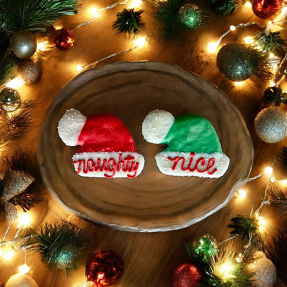 Naughty & Nice Santa Snowcap dog treats