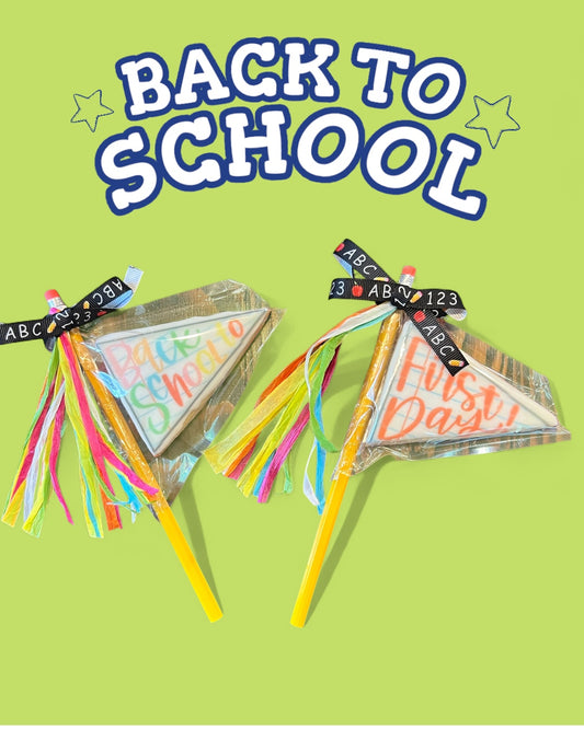 Pencil Pennant Cookie
