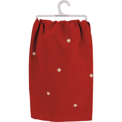 Santa And I Talk About You Dog Kitchen Towel