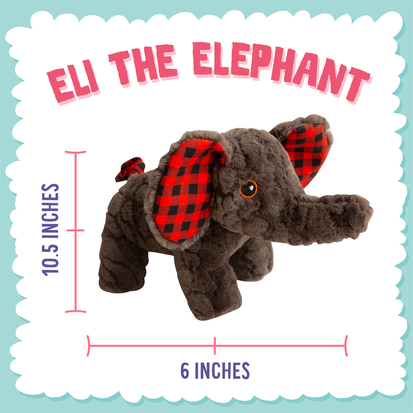 Eli the Elephant Dog Toy