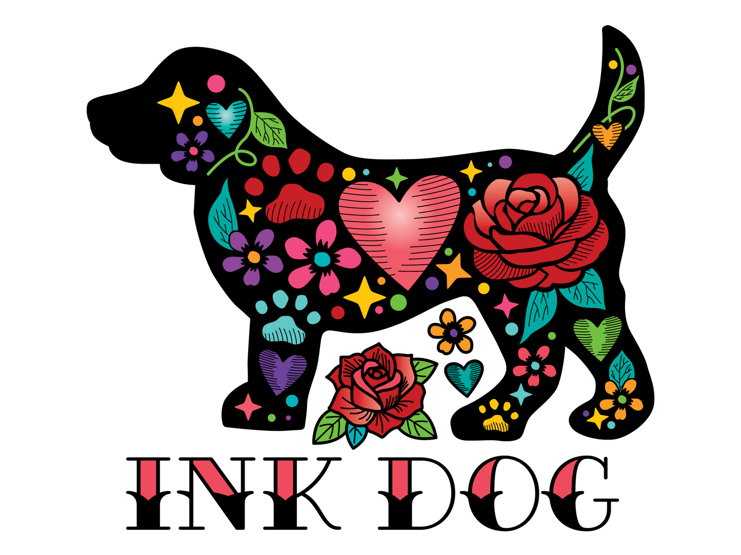 Ink / Tattoo Dog 3” Sticker