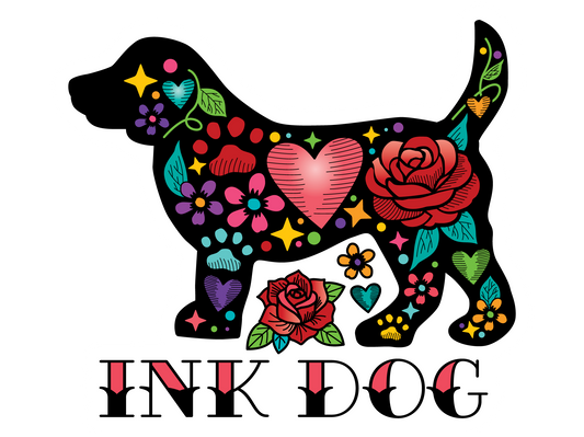 Ink / Tattoo Dog 3” Sticker