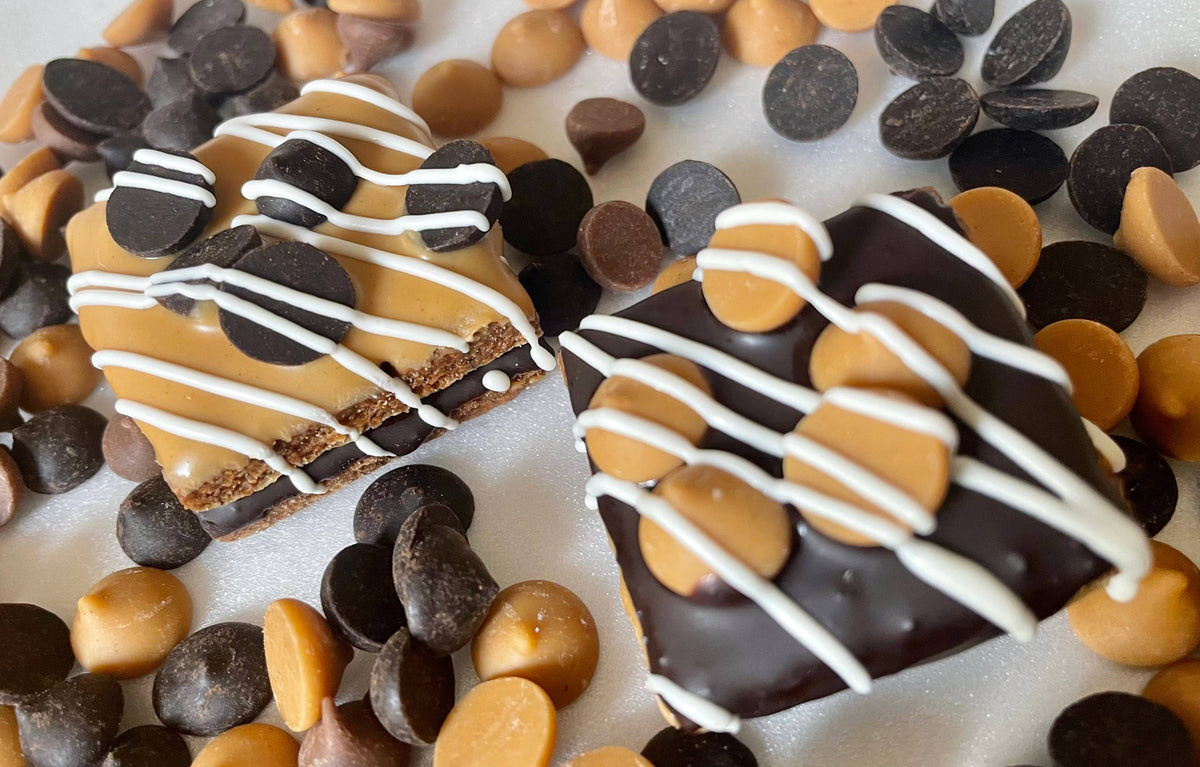 Peanut butter & Carob chip dog treat truffles