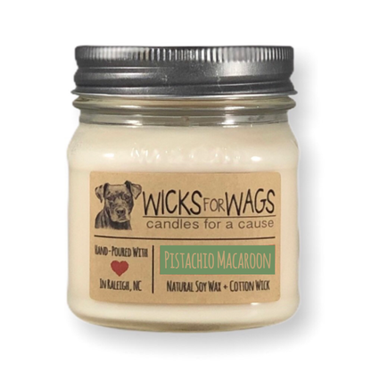 Pistachio Macaroon | 8 oz Candle | Mason Jar Soy Candle