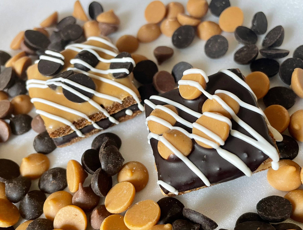 Peanut butter & Carob chip dog treat truffles