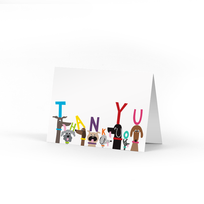 Dog Pack Thank You Single Note Card