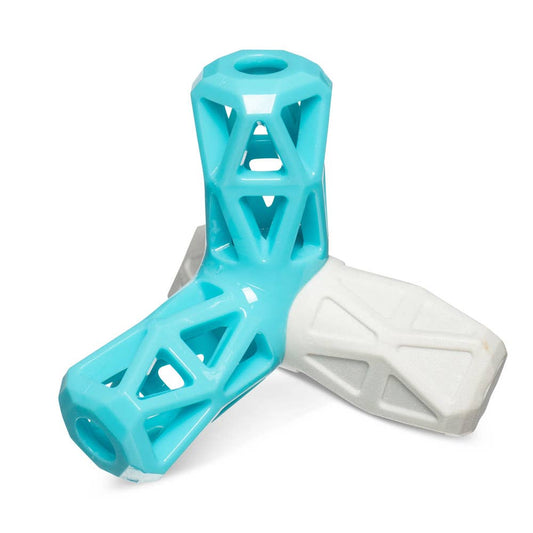 Totally Pooched Squeak n' Stuff Foam Rubber 5" Grey / Teal
